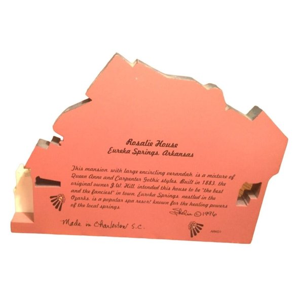 Shelia's ROSALIE HOUSE Eureka Springs Arkansas Wood Ledge Shelf Sitter collectib - Picture 7 of 7